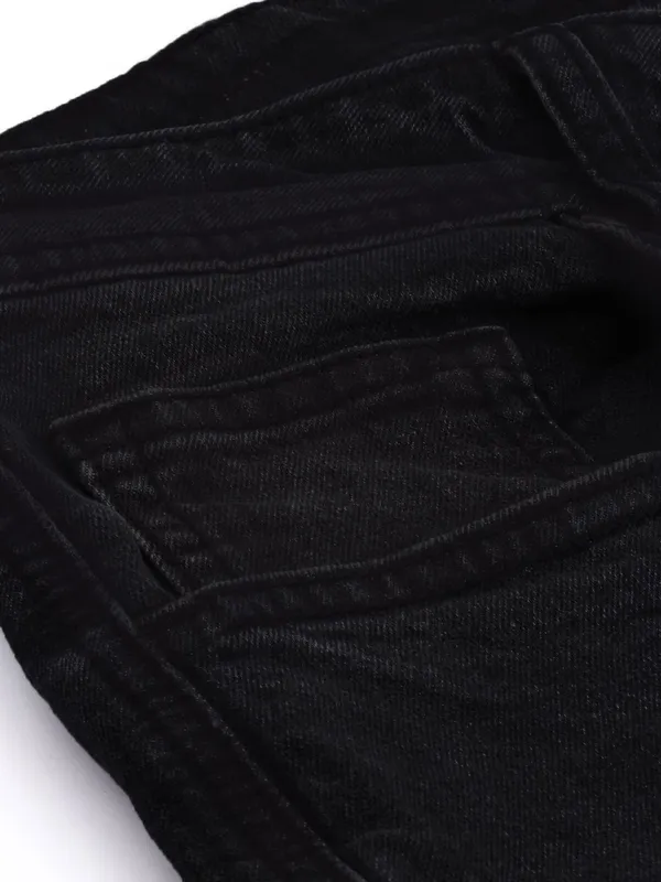 Black_Cotton_Blend_Jogger_Fit_Mid_Rise_Jeans_For_Men