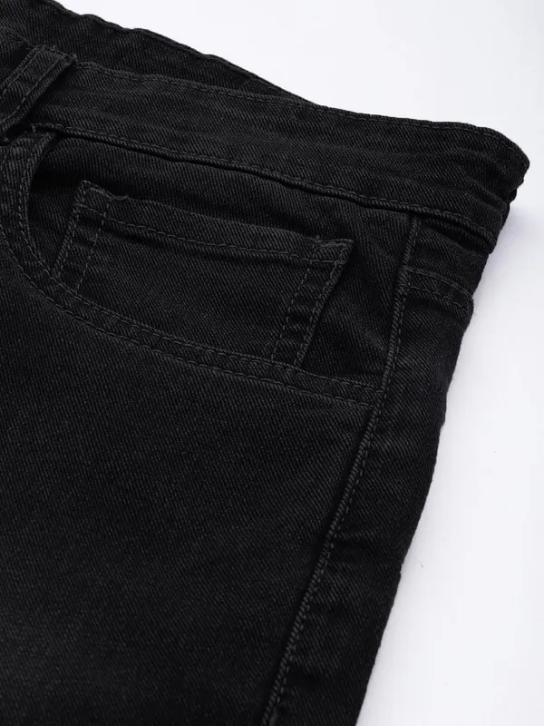 Black_Cotton_Blend_Jogger_Fit_Mid_Rise_Jeans_For_Men