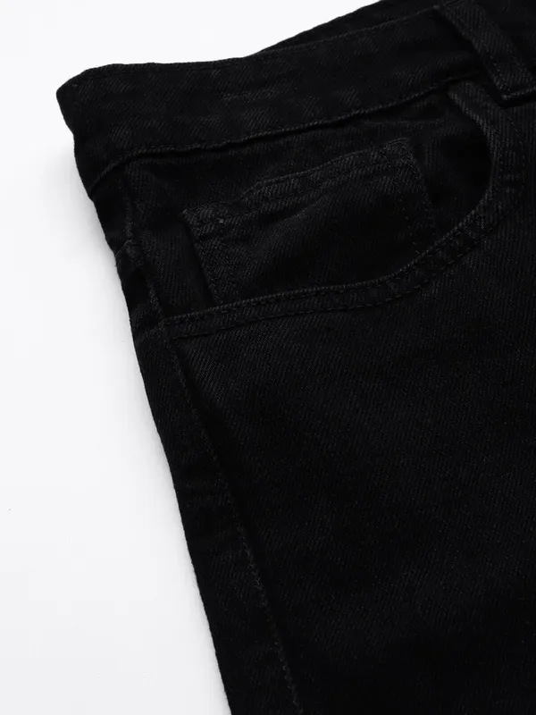 Black_Cotton_Blend_Jogger_Fit_Mid_Rise_Jeans_For_Men