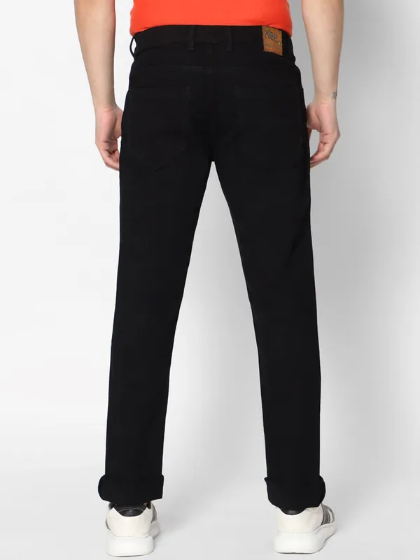 Black_Mid_Rise_Cotton_Blend_Jogger_Fit_Jeans_For_Men