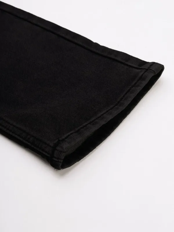 Black_Mid_Rise_Cotton_Blend_Jogger_Fit_Jeans_For_Men