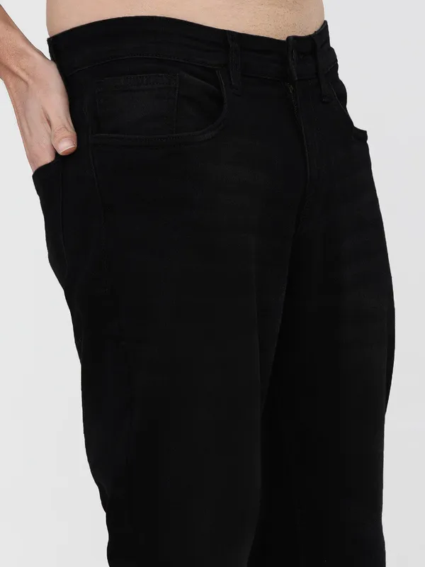 Black_Mid_Rise_Cotton_Blend_Jogger_Fit_Jeans_For_Men