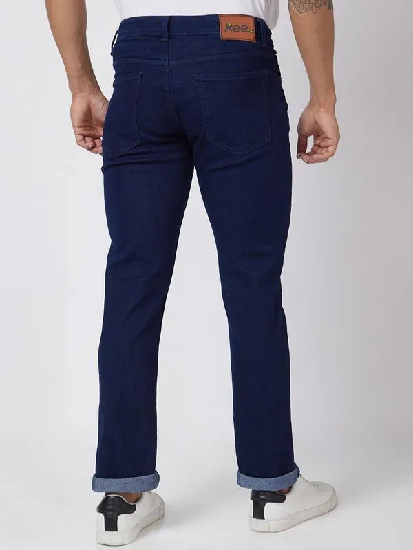 Dark_Blue_Cotton_Blend_Slim_Mid_Rise_Jeans_For_Men
