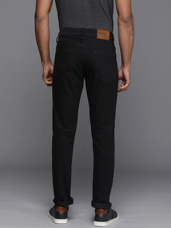 Black_Cotton_Blend_Slim_Mid_Rise_Jeans_For_Men