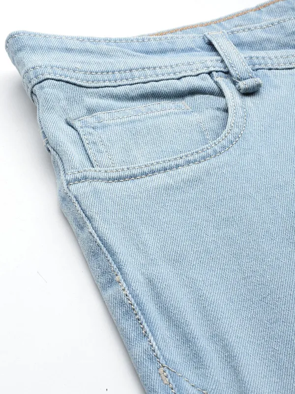 Light_Blue_Cotton_Blend_Slim_Mid_Rise_Jeans_For_Men