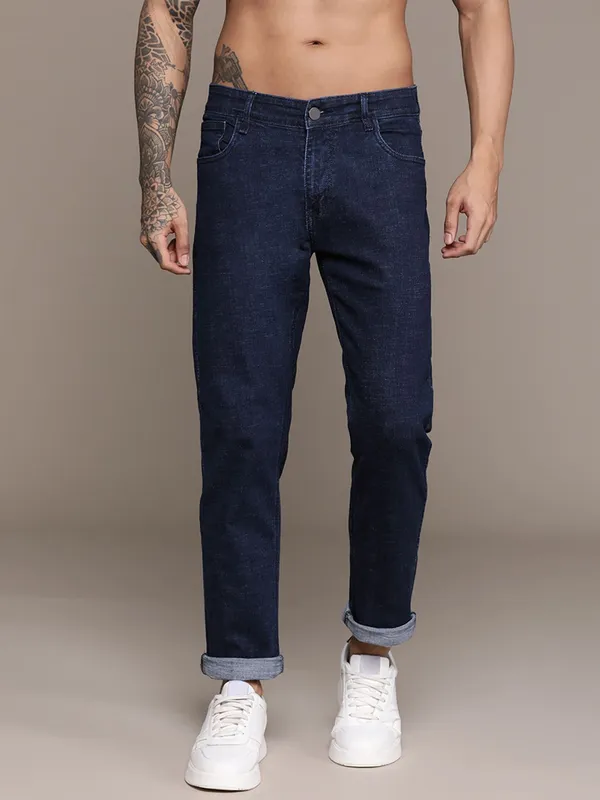Blue_Cotton_Blend_Slim_Mid_Rise_Jeans_For_Men
