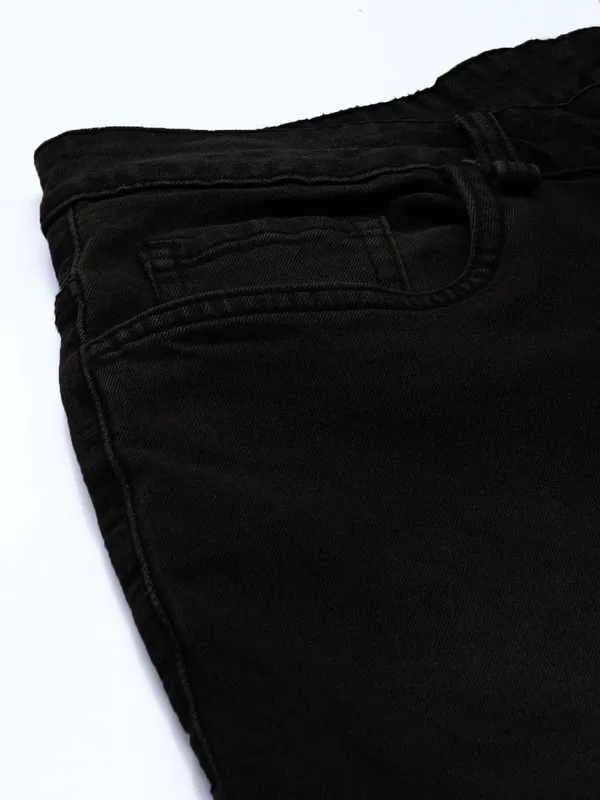Black_Cotton_Blend_Slim_Low_Rise_Jeans_For_Men