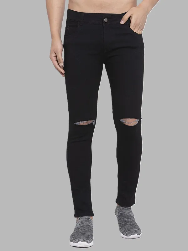 Black_Cotton_Lycra_Blend_Slim_Low_Rise_Jeans_For_Men