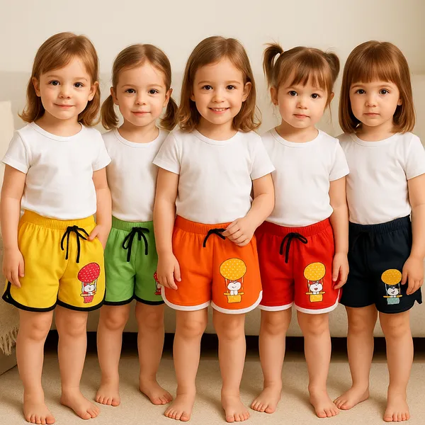 Pack_of_5_Girls_Cotton_Printed_Sports_Shorts_|_Multicolor_Cartoon_Summer_Shorts_|_Soft_&_Comfortable_Kids_Playwear