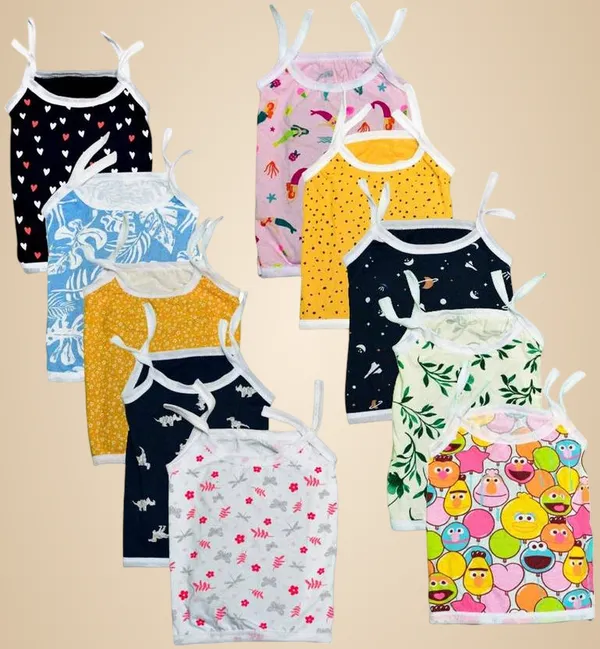 Pack_of_10_Infant_Baby_Girls_Cotton_Strap_Tops_Combo__|_Multicolor_Printed_Sleeveless_Camisoles_|_Soft_Daily_Wear