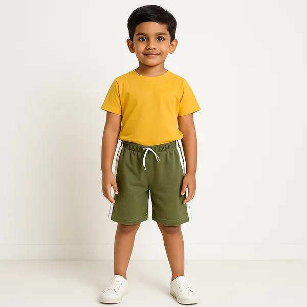 Pack_of_10_Unisex_Kids_Cotton_Shorts_Combo__|_Multicolor_Elastic_Waist_Summer_Playwear_&_Daily_Wear