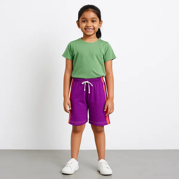 Pack_of_10_Unisex_Kids_Cotton_Shorts_Combo__|_Multicolor_Elastic_Waist_Summer_Playwear_&_Daily_Wear