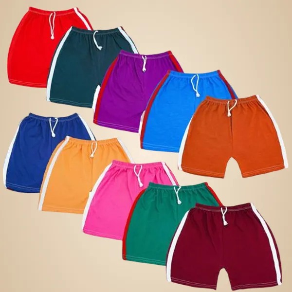Pack_of_10_Kids_Cotton_Plain_Shorts__|_Multicolor_Summer_Sports_&_Casual_Shorts_for_Boys_&_Girls