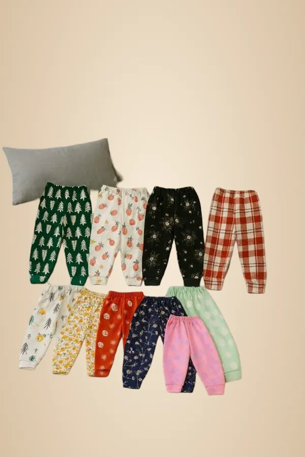 Pack_of_10_Unisex_Kids_Cotton_Trousers_|_Multicolor_Printed_Pajama_Pants_|_Soft_&_Comfortable_Daily_Wear_for_Boys_&_Girls
