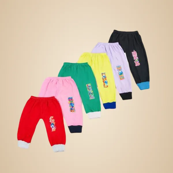 Pack_of_6_Baby_Kids_Cotton_Pajama_Pants__|_Multicolor_Printed_Full_Length_Trousers_|_Soft_&_Comfortable_Daily_Wear