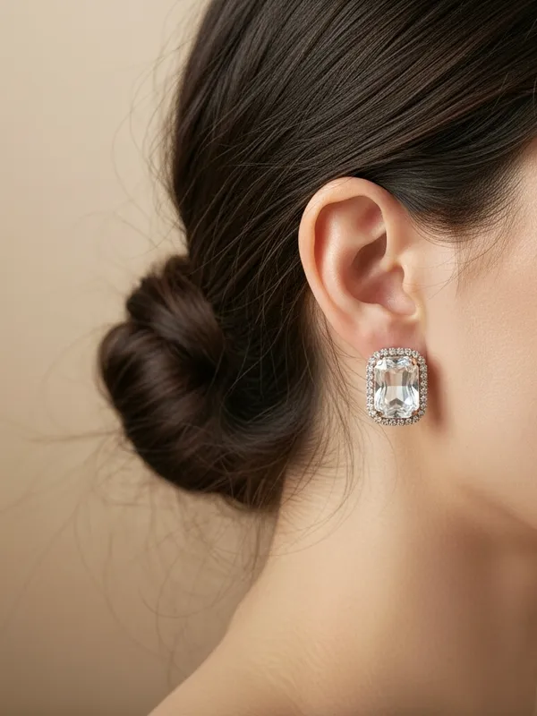 Silver_and_Gold_Radiant_Halo_Studs_Earring_For_Women