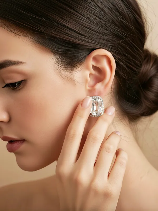 Silver_and_Gold_Radiant_Halo_Studs_Earring_For_Women