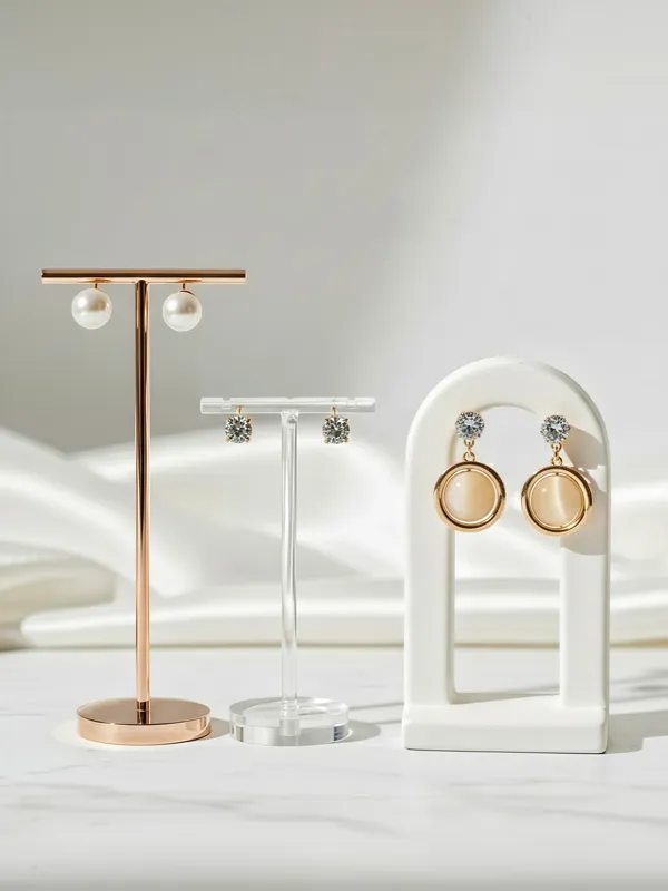 Golden_and_Black_Luminous_Circle_Trio_Earring_For_Women
