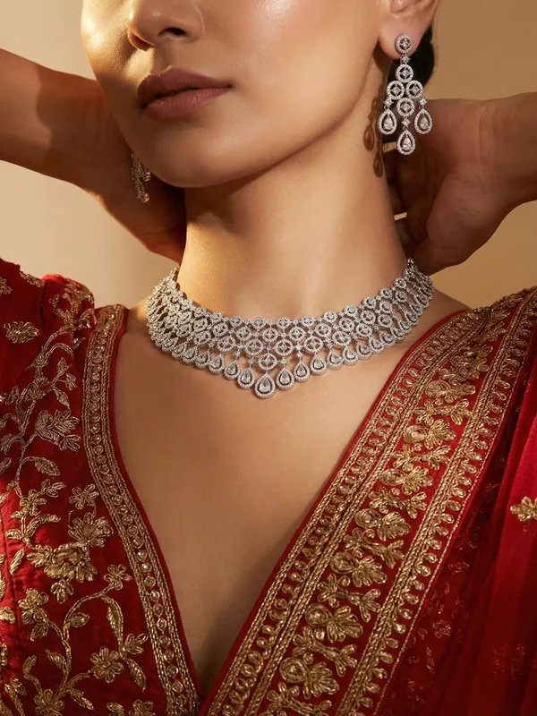 Silver_Ad_Metal_Royal_Ad_Bridal_Necklace_Set