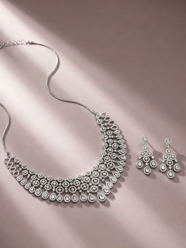 Silver_Ad_Metal_Royal_Ad_Bridal_Necklace_Set