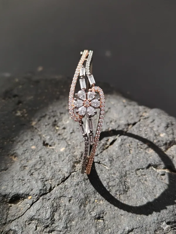 Silver_Blossom_Aura_Floral__Bracelet_For_Women
