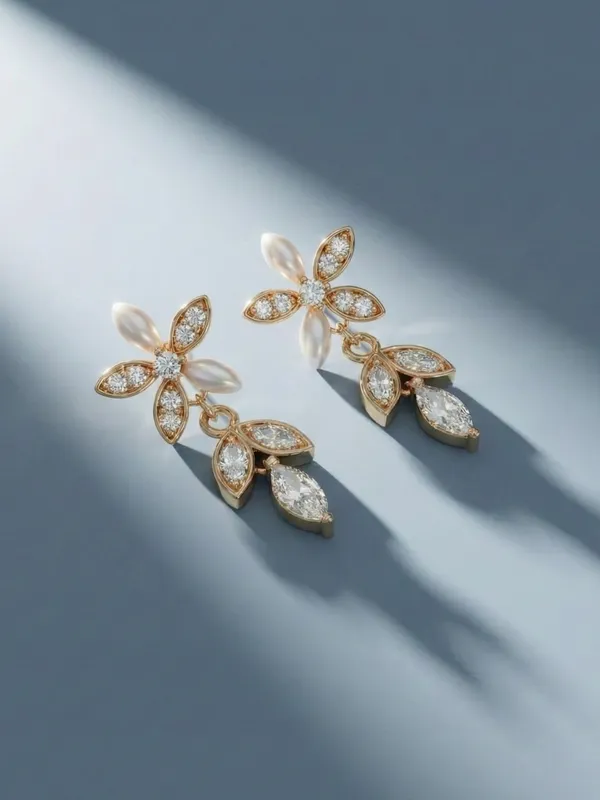 Golden_and_Silver_Crystal_Petal_Drop_Earrings_For_Women