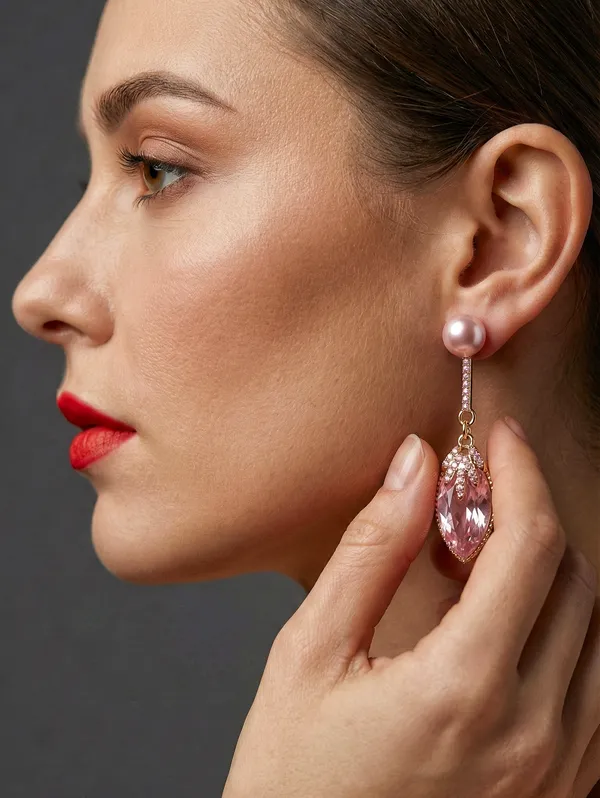 Pink_Blush_Pearl_Crystal_Drop_Earrings_For_Women