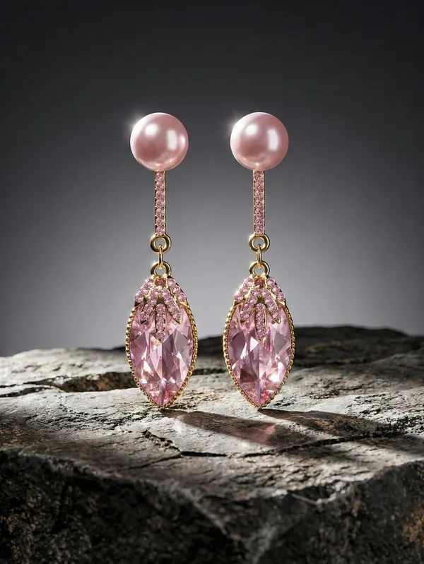 Pink_Blush_Pearl_Crystal_Drop_Earrings_For_Women