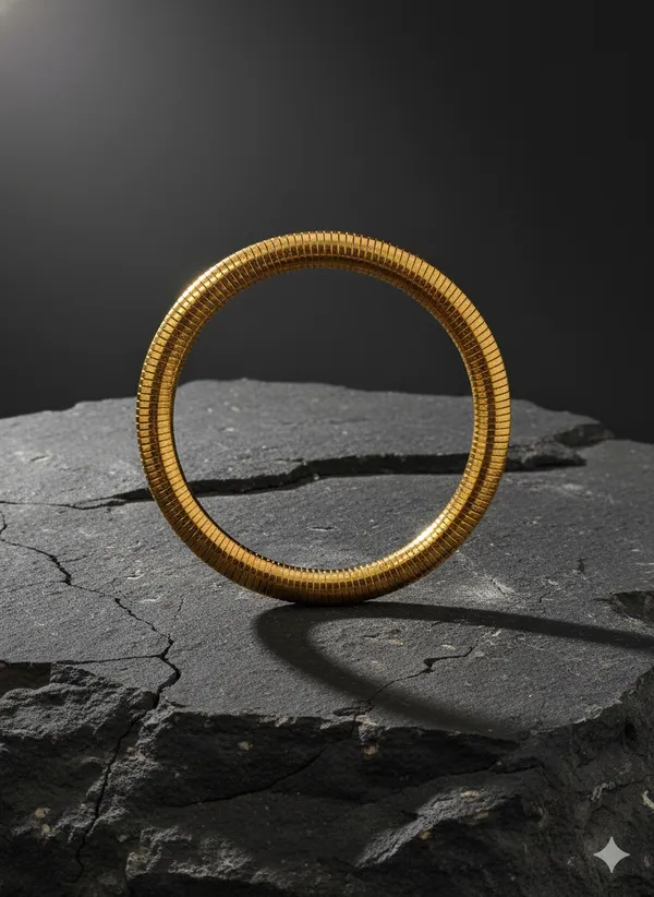Golden_Plated_Flexible_Tubogas_Bracelet_For_Women
