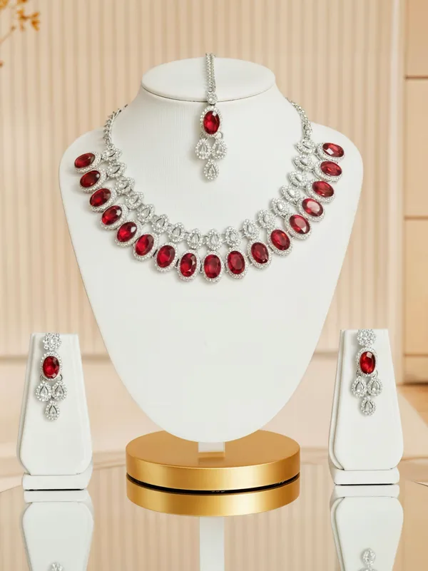 Red_Alloy_Anti_Tarnish_Regal_Kundan_Necklace_Set