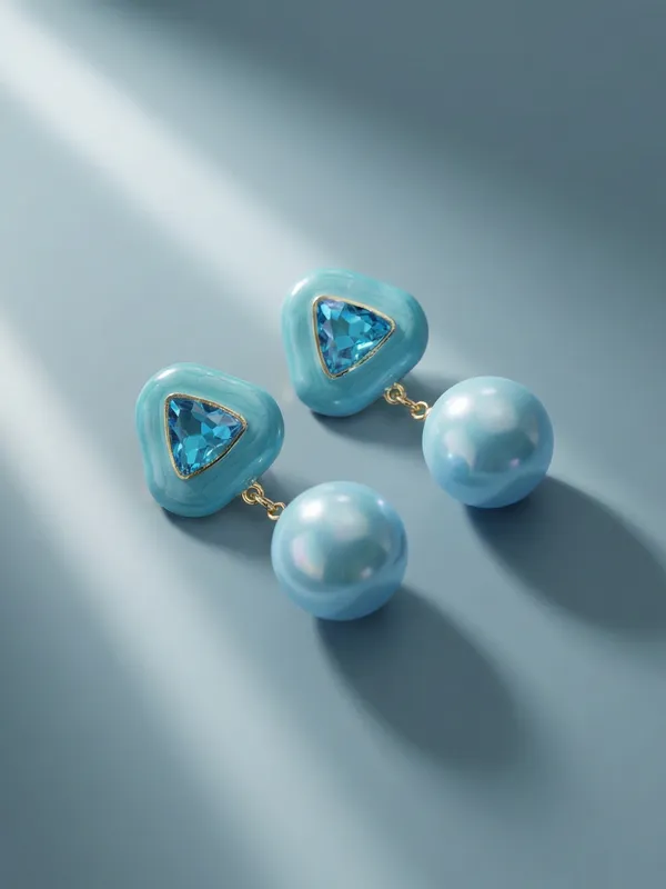 Blue_Azure_Geometric_Sphere_Earrings_For_Women