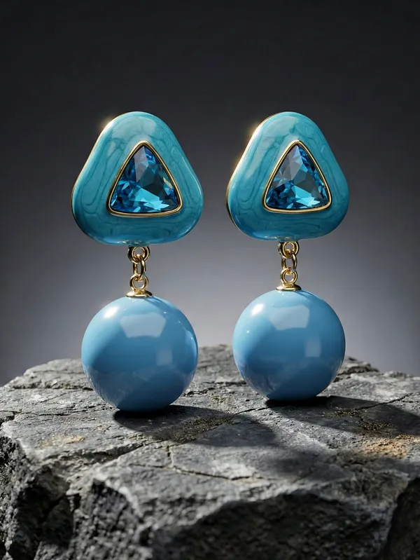 Blue_Azure_Geometric_Sphere_Earrings_For_Women