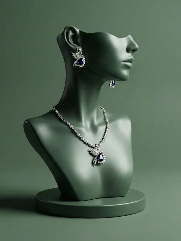 Silver_Ad_Metal_Royal_Peacock_Bridal_Necklace_Set