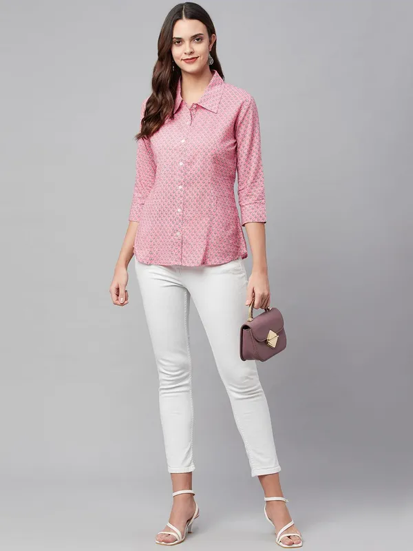 Baby_Pink_Block_Printed_Casual_Shirt_For_Women