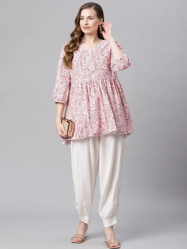 Baby_Pink_Cotton_Peplum_Top_For_Women