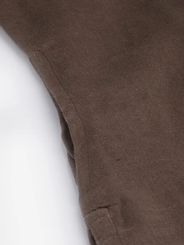 Brown_Cotton_Straight_Kurti_For_Women