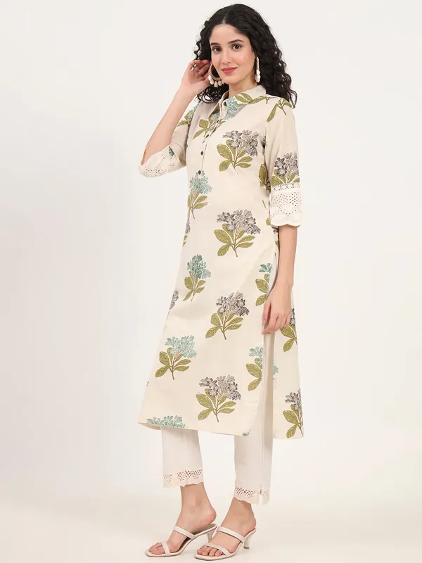 Green_Floral_Printed_Cotton_Kurta_For_Women