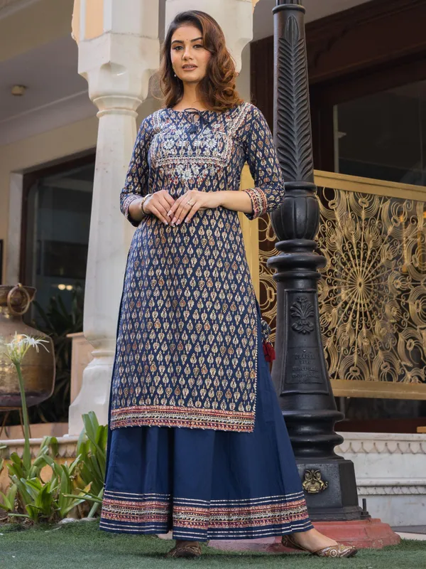 Navy_Blue_Cotton_Gota_Patti_Palazzo_Set_For_Women
