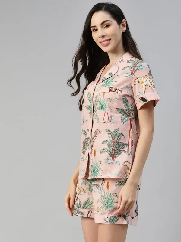 Pink_Cotton_Floral_Print_Night_Suit_For_Women