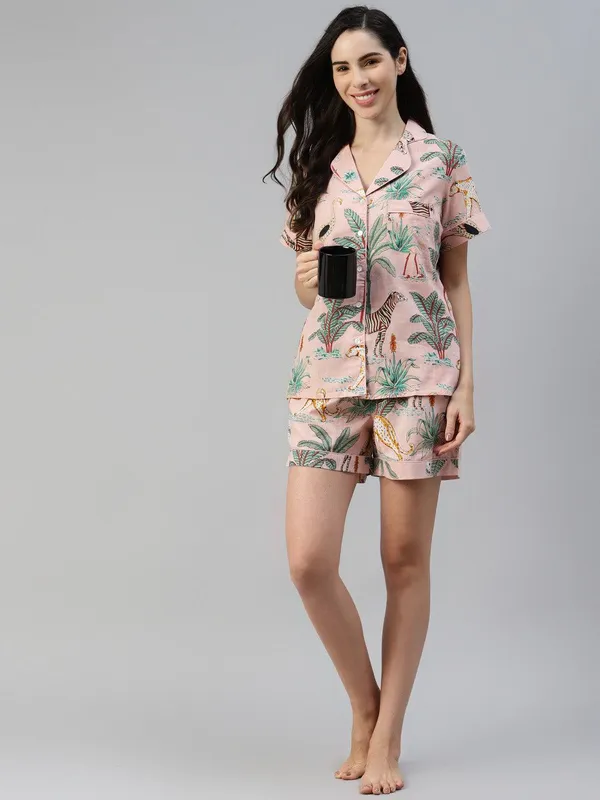 Pink_Cotton_Floral_Print_Night_Suit_For_Women