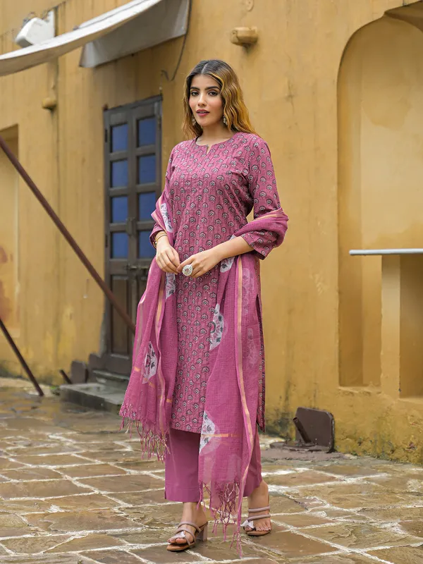 Pink_Embroidered_Cotton_Straight_Kurta_Pant_Set_With_Dupatta_For_Women