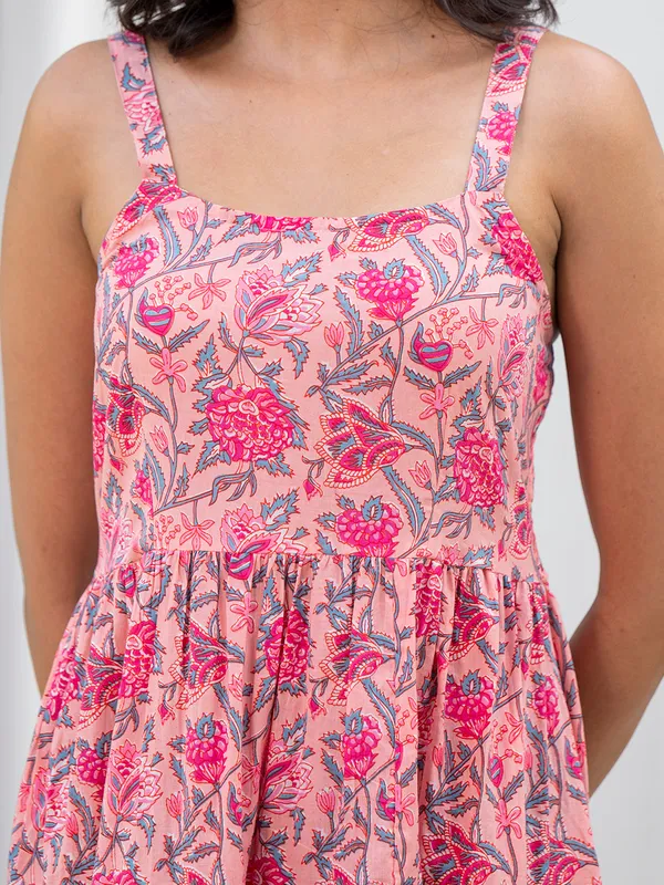 Pink_Floral_Printed_Shoulder_Strip_Calf_Long_Ethnic_Dress_For_For_Women