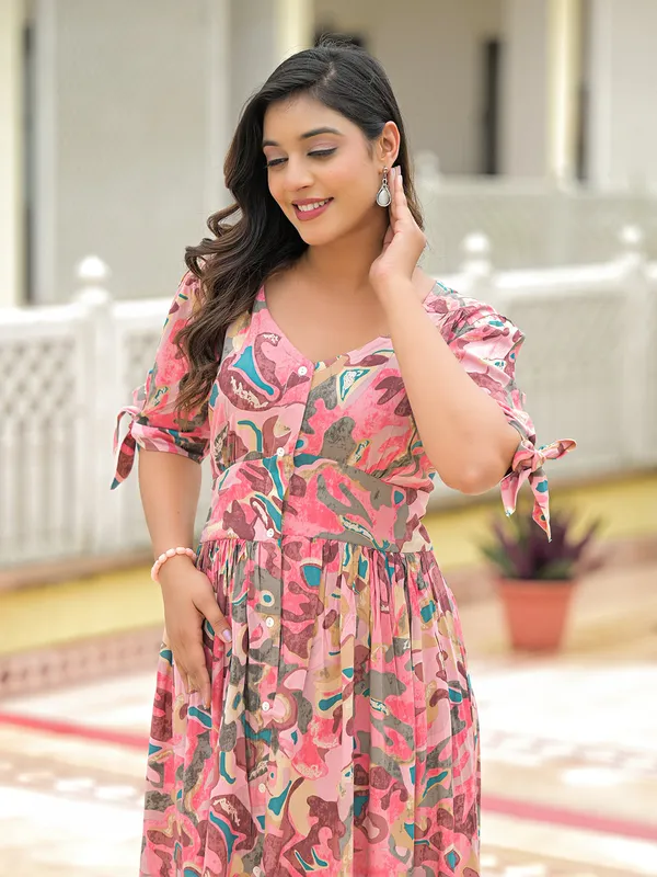 Pink_Rayon_Flare_Midi_Dress_For_Women