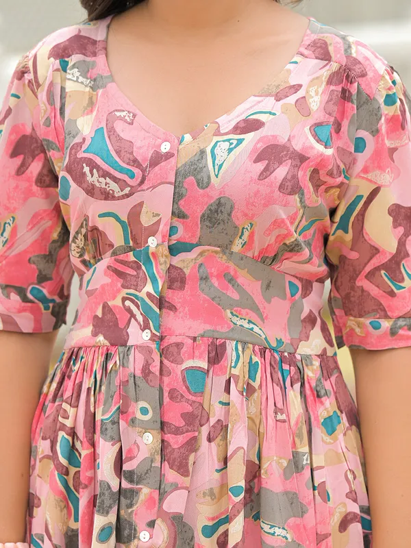 Pink_Rayon_Flare_Midi_Dress_For_Women