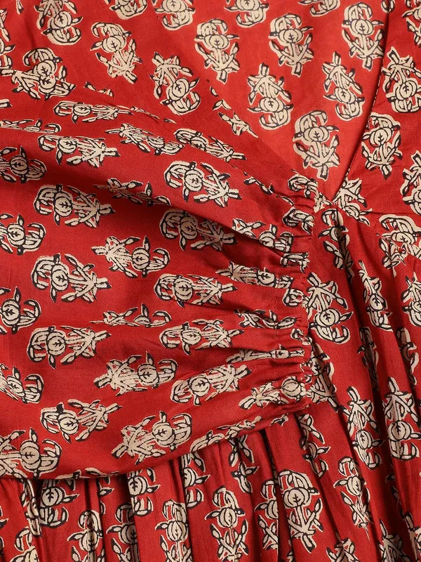 Red_Floral_Cotton_Peplum_Style_Top_For_Women