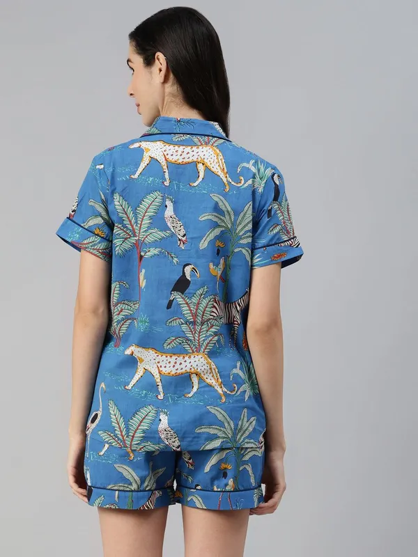 Teal_Blue_Cotton_Quirky_Print_Night_Suit_For_Women