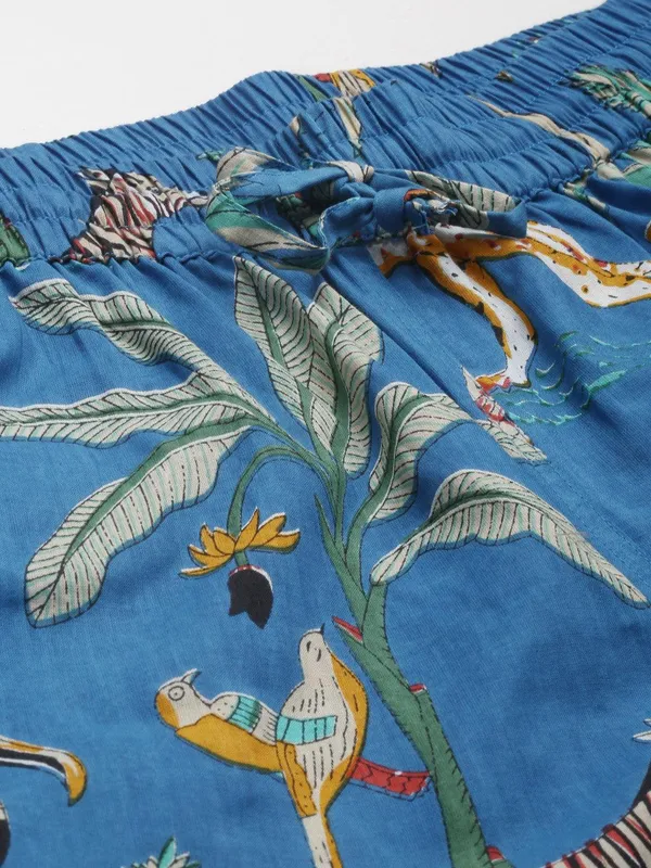 Teal_Blue_Cotton_Quirky_Print_Night_Suit_For_Women