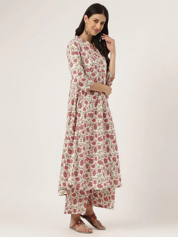 White_Floral_Printed_Anarkali_Kurta_Palazzo_Set_For_Women