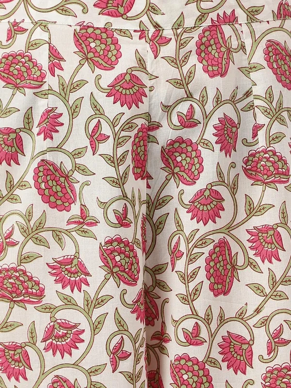 White_Floral_Printed_Anarkali_Kurta_Palazzo_Set_For_Women