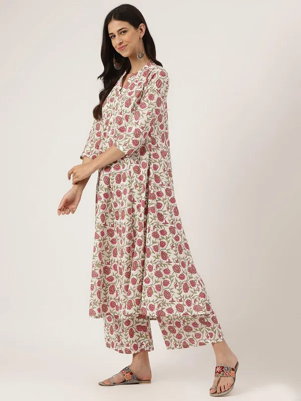 White_Floral_Printed_Anarkali_Kurta_Palazzo_Set_For_Women